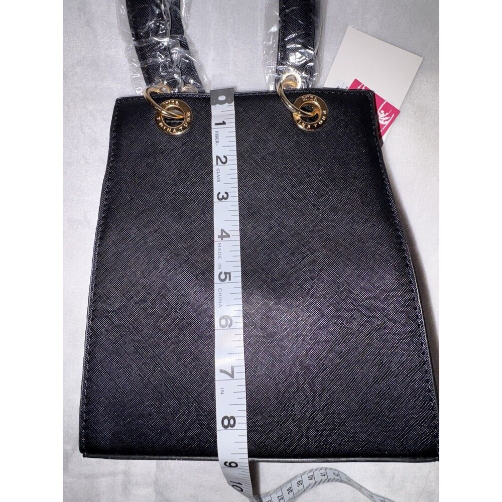 TRINA TURK Double Handle Crossbody BLACK w/ Front Slip Pocket TTT-2011 NWT - Picture 8 of 10